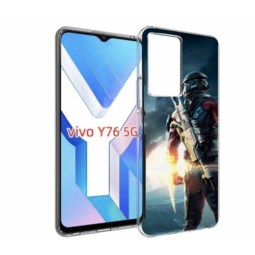 Чехол MyPads Mass Effect Andromeda Ryder для Vivo Y76 5G задняя-панель-накладка-бампер