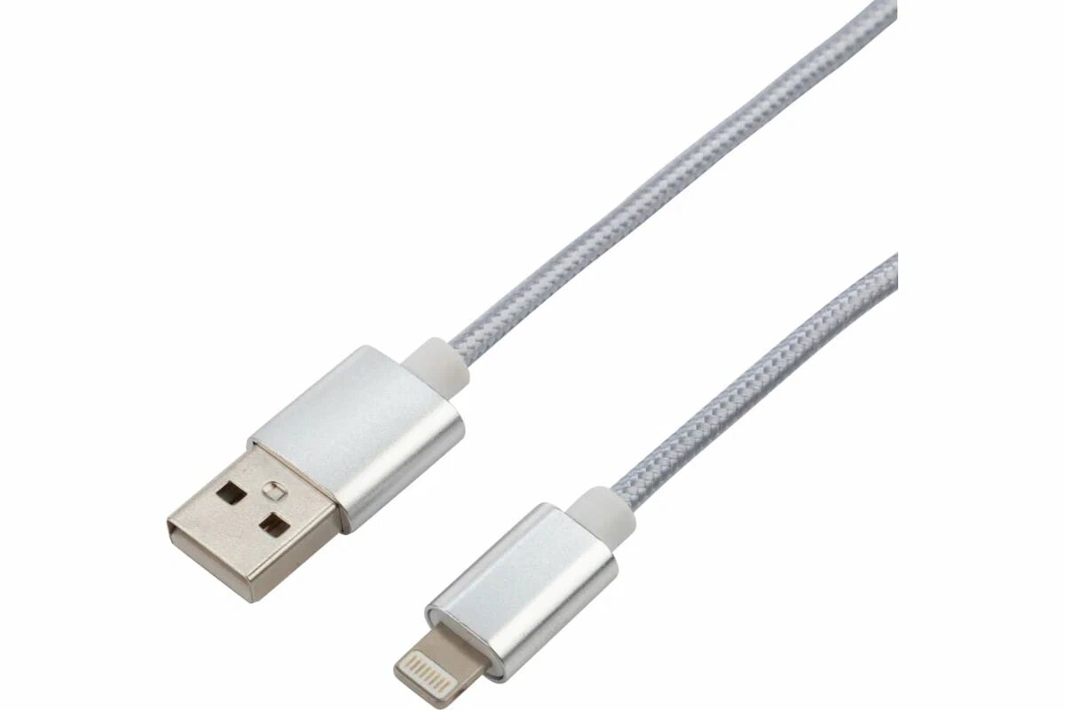 Зарядка для Айфона / Кабель Lightning iPad, Mini и Air, AirPods / провод iPhone / Кабель для айфона / 2 метра / Серебро — фото 1