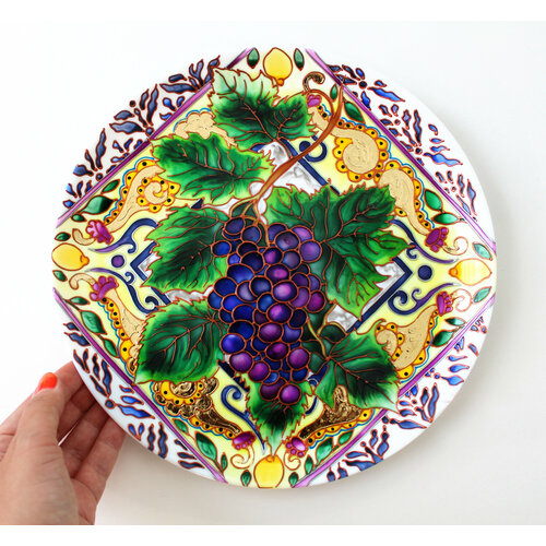 Декоративная тарелка 32 см Виноградная радость виноград 16450₽