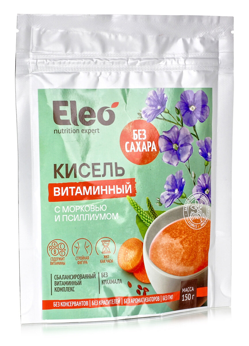 Алтайский кисель без сахара с морковью и псиллиумом, 150 гр