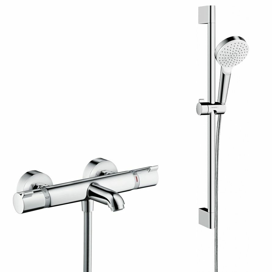 Термостат для ванны Hansgrohe Logis Ecostat Universal с душевым гарнитуром хром