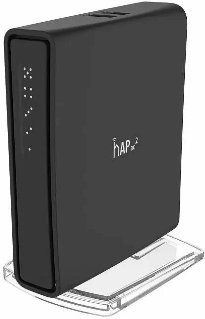 Wi-Fi роутер MIKROTIK hAP ac2 US, Wi-Fi 5, AC1200, 2.4/5ГГц, 5 LAN, 1xUSB, черный [rbd52g-5hacd2hnd-tc]
