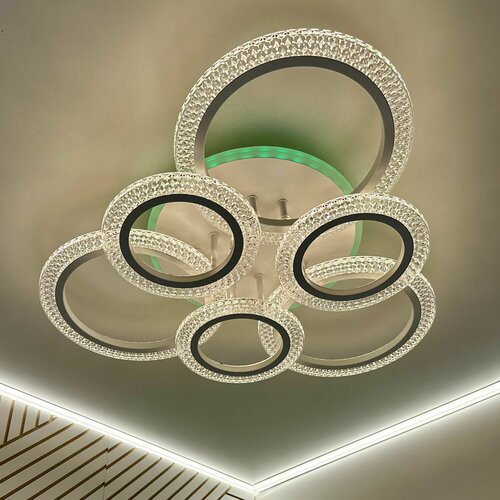 Свет Столицы Люстра потолочная светодиодная с RGB подсветкой и пультом 116 Вт 5390₽