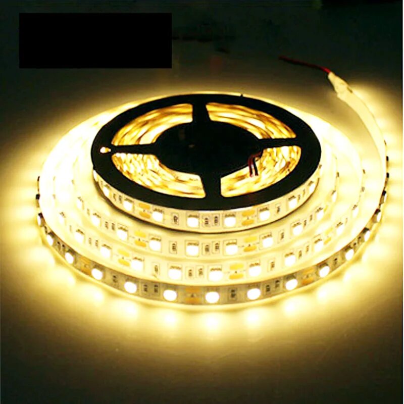 Водонепроницаемая светодиодная лента HugSunLight 12В теплый белый 60 LED/м 1-5 м Warm White 2835smd 60leds 05 м Non Waterproof IP20