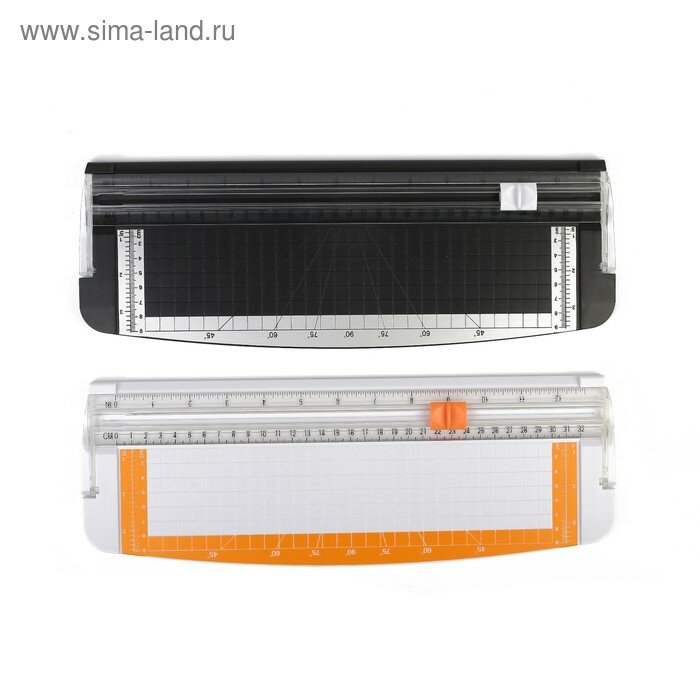 Роликовый резак для бумаги А4 до 3 листов безопасное лезвие длина реза 320 мм в пакете микс