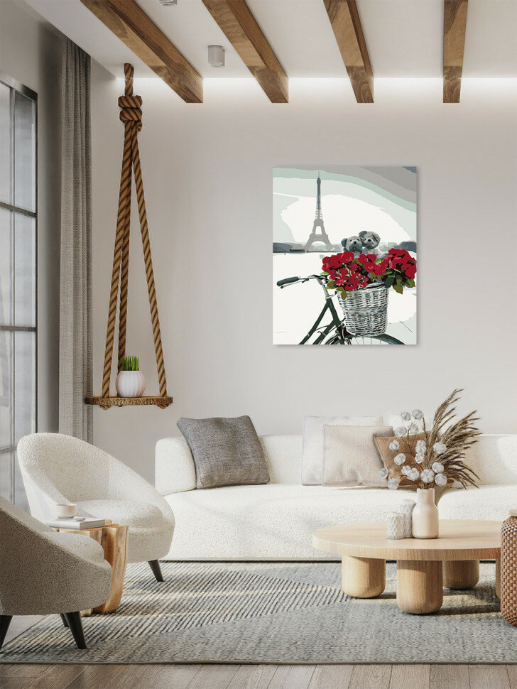 Картина по номерам "Пара собак в Париже" — фото 1