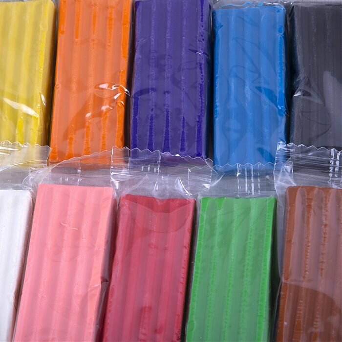 Пластилин для детского творчества, школы 10 цветов, 160 г, ErichKrause Basic — фото 1