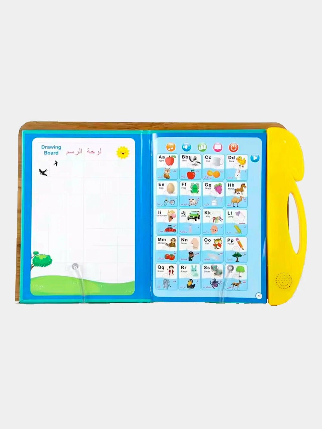 Электронная книга для дошкольного обучения, английский и арабский алфавит, развивающая