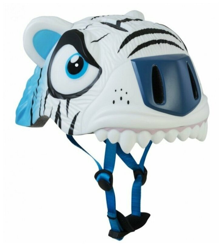 Шлем - Crazy Safety - размер S-M (49-55 см) - White Tiger/белый тигр - защитный - велосипедный - велошлем – детский