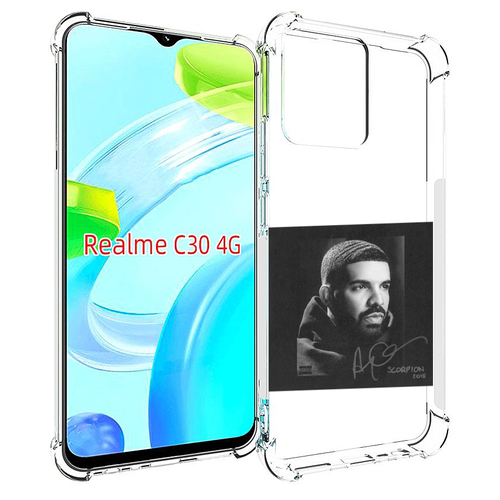 Чехол MyPads Drake - Scorpion для Realme C30 4G / Narzo 50i Prime задняя-панель-накладка-бампер чехол mypads drake dark lane demo tapes для realme c30 4g narzo 50i prime задняя панель накладка бампер