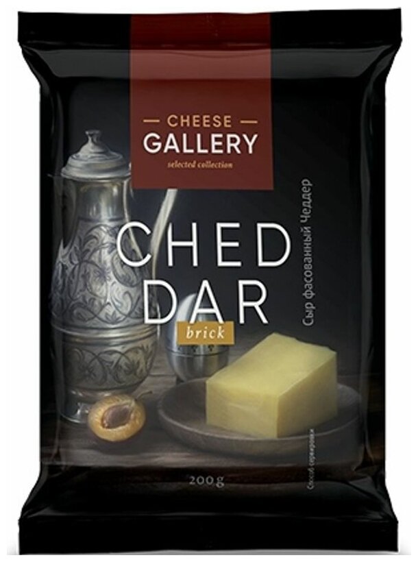 Сыр Cheese Gallery Чеддер белый 50% 200г