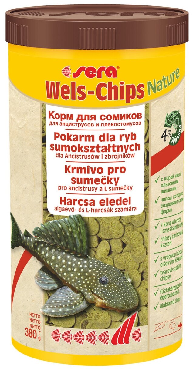 Корм для рыб Sera WELS CHIPS 100мл - фотография № 12