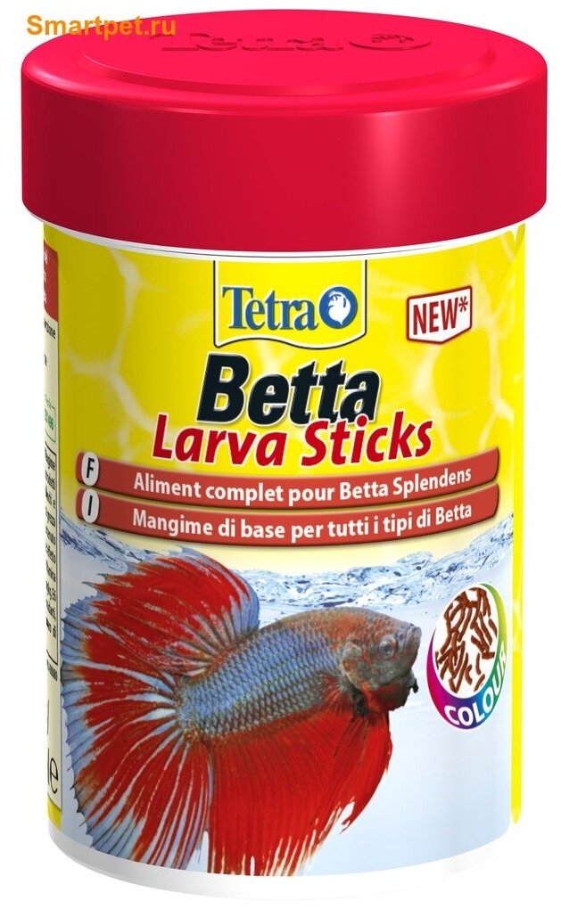 Корм для рыб Tetra Betta LarvaSticks 100мл плавающие палочки - фотография № 5