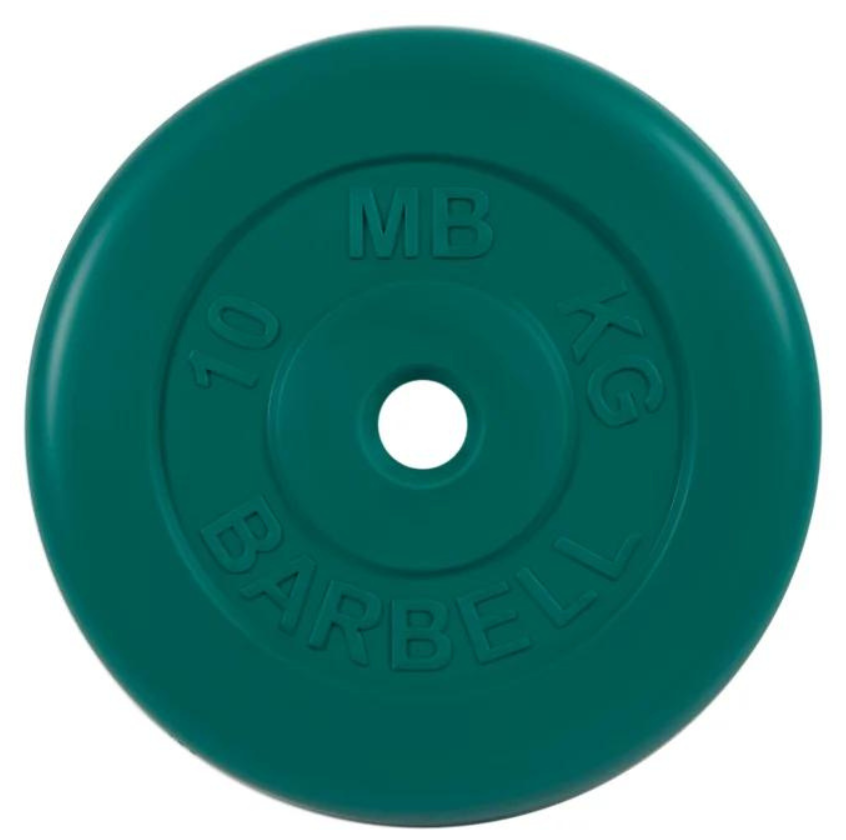 Диск MB Barbell Стандарт MB-PltC26 10 кг зеленый