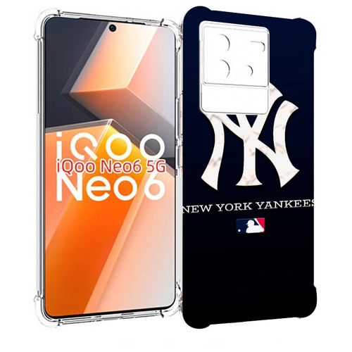 Чехол MyPads нью ойрк янкис бейсбол для Vivo iQoo Neo 6 5G задняя-панель-накладка-бампер