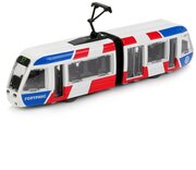 Трамвай Технопарк сочленённый, бело-красно-синий, инерционный SB-17-51-WB(NO IC)