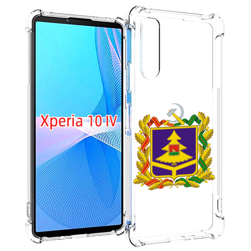 Чехол MyPads герб-брянской-области для Sony Xperia 10 IV (10-4) задняя-панель-накладка-бампер