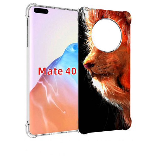 Чехол MyPads Арт-рисунок-льва мужской для Huawei Mate 40 / Mate 40E задняя-панель-накладка-бампер