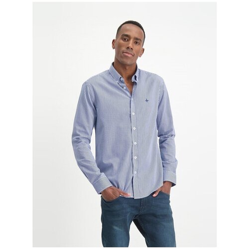 фото Рубашка, цвет синий (blancdeblanc-indiaink), размер xxl haze&finn