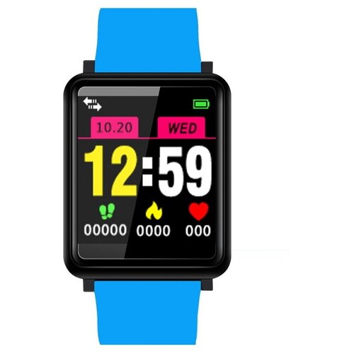 Умный фитнес браслет с измерением давления F1S голубой 195000₽