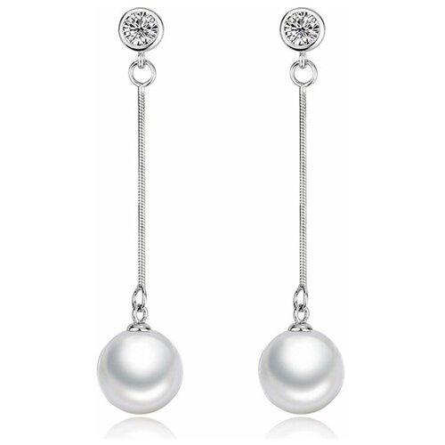 Длинные серьги c посеребрением, Лавка самоцветов 82386-4