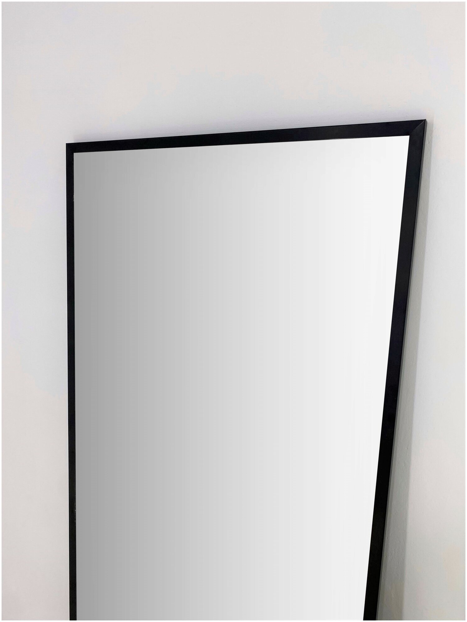 Интерьерное зеркало настенное 163/66 в алюминиевой раме цвет "Черный" - фотография № 5
