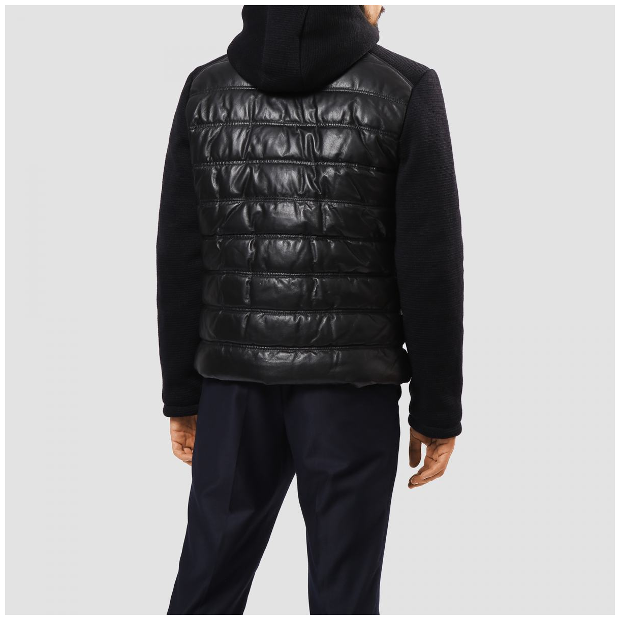 Кожаная куртка Principe di Bologna, демисезон/зима, размер 46, черный - фотография № 2