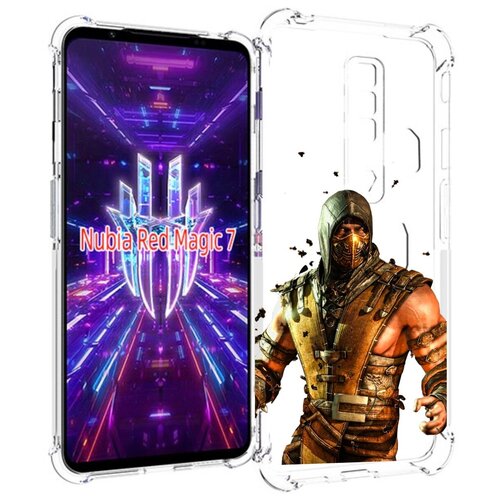 Чехол MyPads Mortal Kombat scorpion для ZTE Nubia Red Magic 7 задняя-панель-накладка-бампер