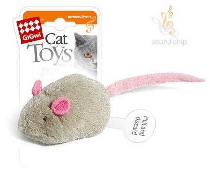 Игрушка для кошек Cat Toys мышка со звуковым чипом издает звуки при касании 6 СМ - фотография № 5