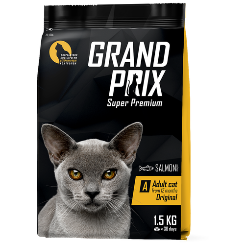 сухой корм для кошек grand prix с лососем 300 г Сухой корм для кошек GRAND PRIX с лососем 1.5 кг