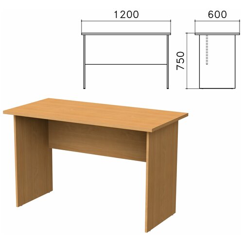 Стол письменный "Монолит", 1200х600х750 мм, цвет бук бавария, СМ21.1