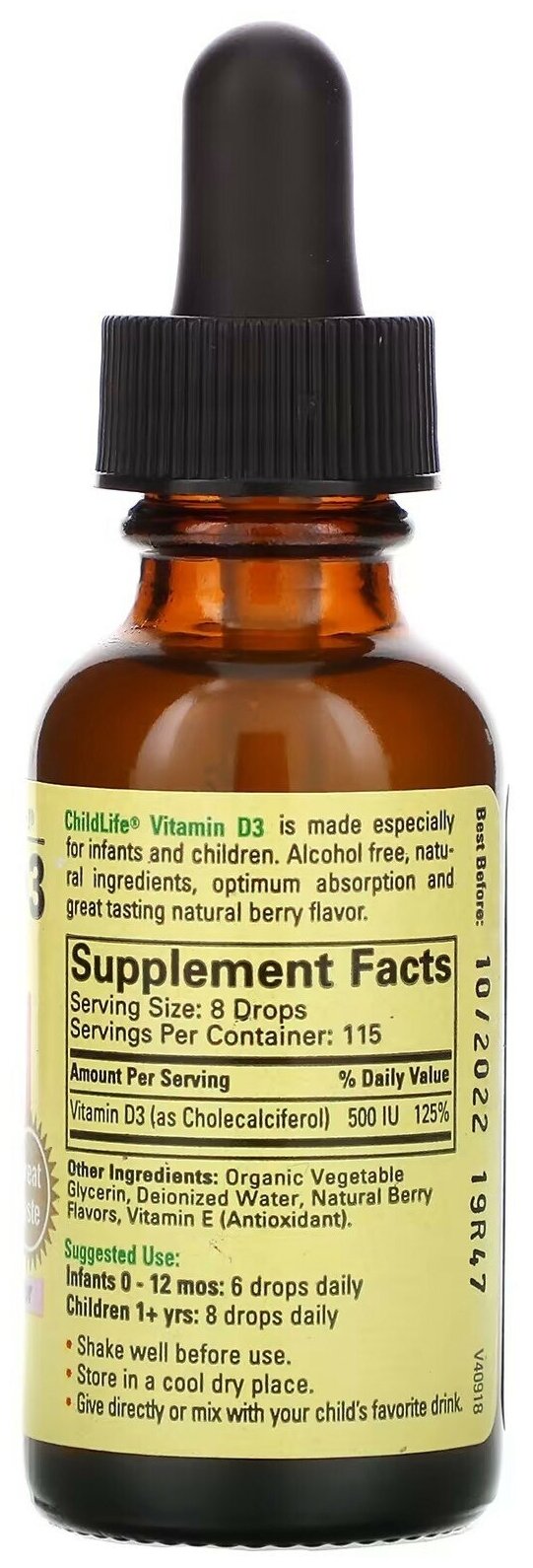 ЧаилдЛайф Витамин Д3 жидкость фл.доз.30мл - фото №2