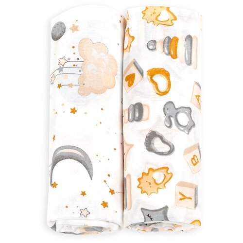 Пеленки для новорожденных муслиновые (2 шт) - индейцы/ловец снов