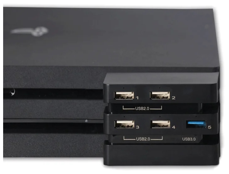 Концентратор (разветвитель) 5 портовый USB для PS4 Pro TP4-832