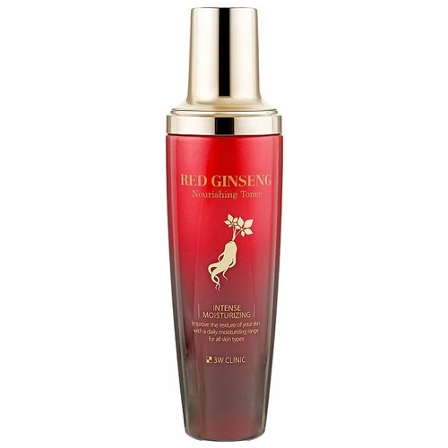 Тонер для лица питательный с экстрактом красного женьшеня 3W Clinic Red Ginseng Nourishing Toner, 130 мл