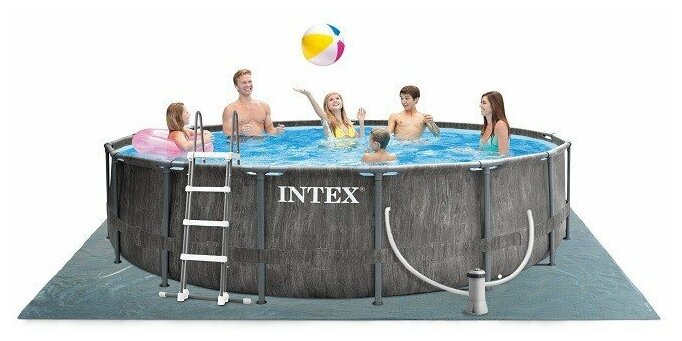 Бассейн каркасный Intex Greywood Prism Frame Pool 549x122 см, арт. 26744 - фотография № 9