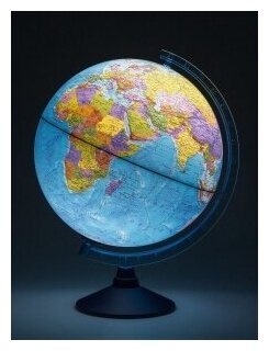 Глобус Земли Globen физико-политический 320 мм с подсветкой Рельефный Классик - фото №3