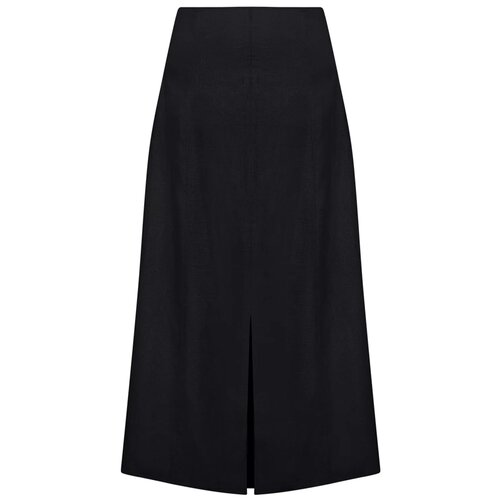 фото Юбка льняная surovaya, чёрная, s