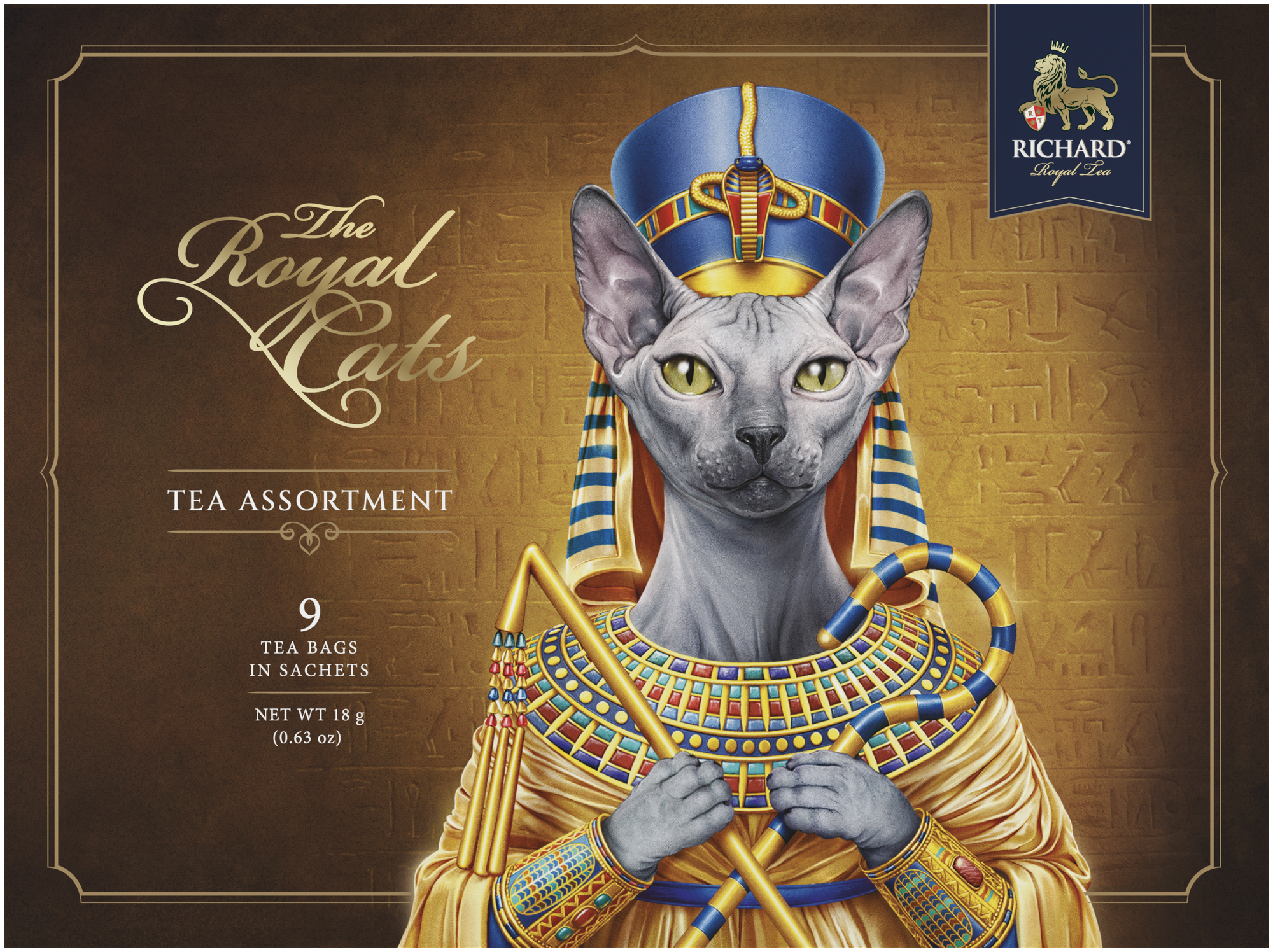 Чай RICHARD "The Royal Cats. Sphynx" ассорти черного чая в сашетах, 18 г - фотография № 2