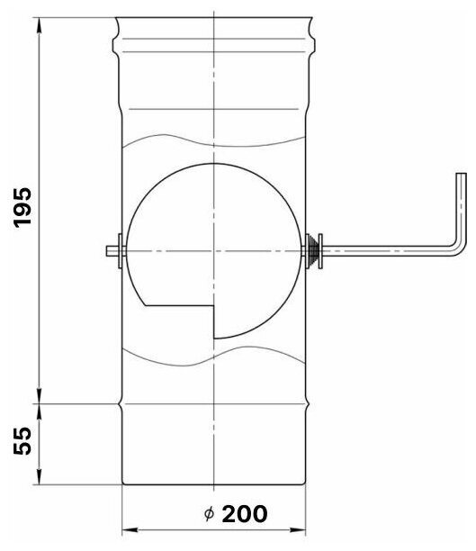 Шибер Ferrum (430 0,5 мм) Ф200 - фотография № 3