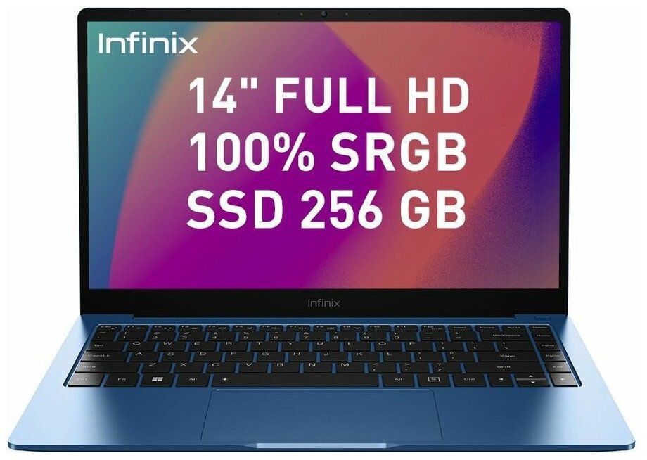 Ноутбук Infinix Inbook XL23 i3 1115G4/8Gb/SSD256Gb/14"/IPS/FHD/Win11Home/Blue