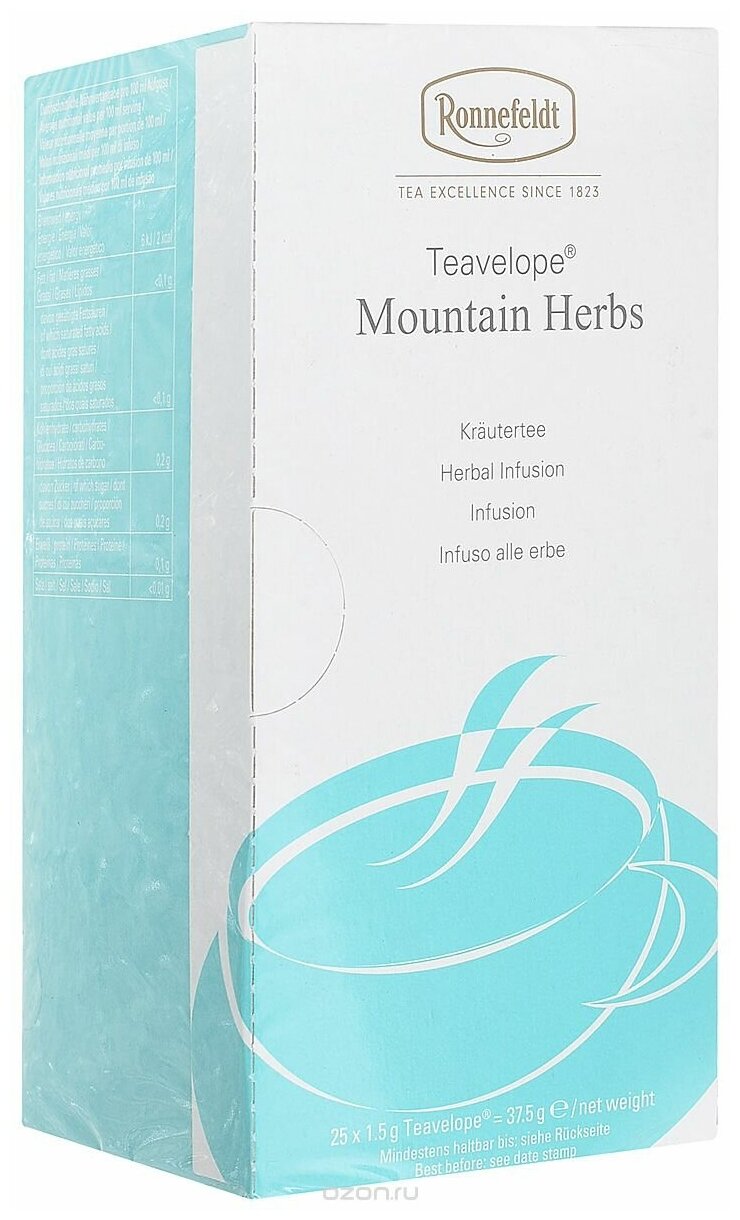 Чай травяной Ronnefeldt Teavelope Mountain Herbs в пакетиках, 25 шт. - фотография № 3