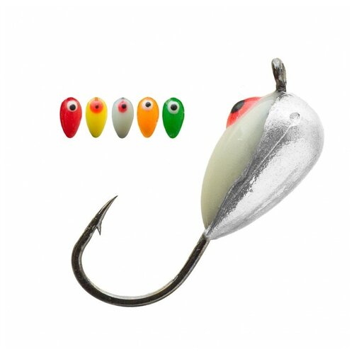 Мормышка вольф Lumicom Банан d50 серебро с фосф глазом 10шт 1155₽