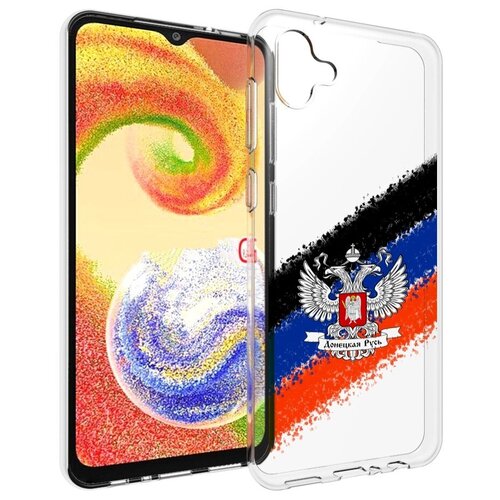 Чехол MyPads герб флаг ДНР для Samsung Galaxy A04 задняя-панель-накладка-бампер