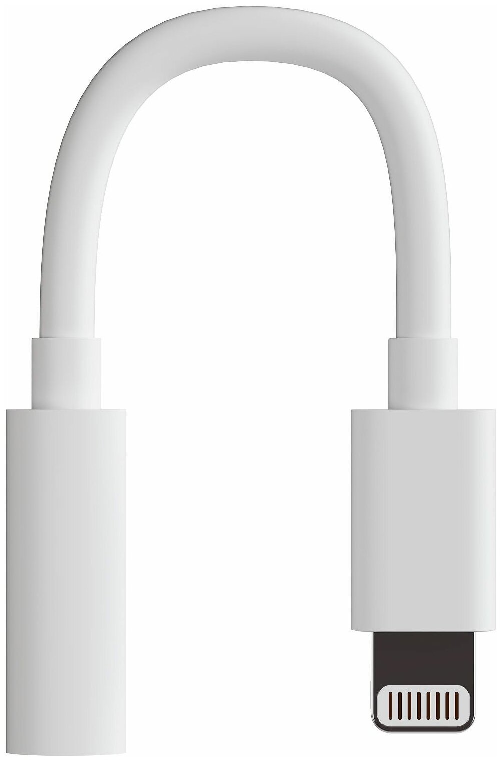 Адаптер переходник на наушники для iPhone Айфон GSMIN AL3 Apple Lightning (M) - Mini Jack 35 джек (F) (Белый)