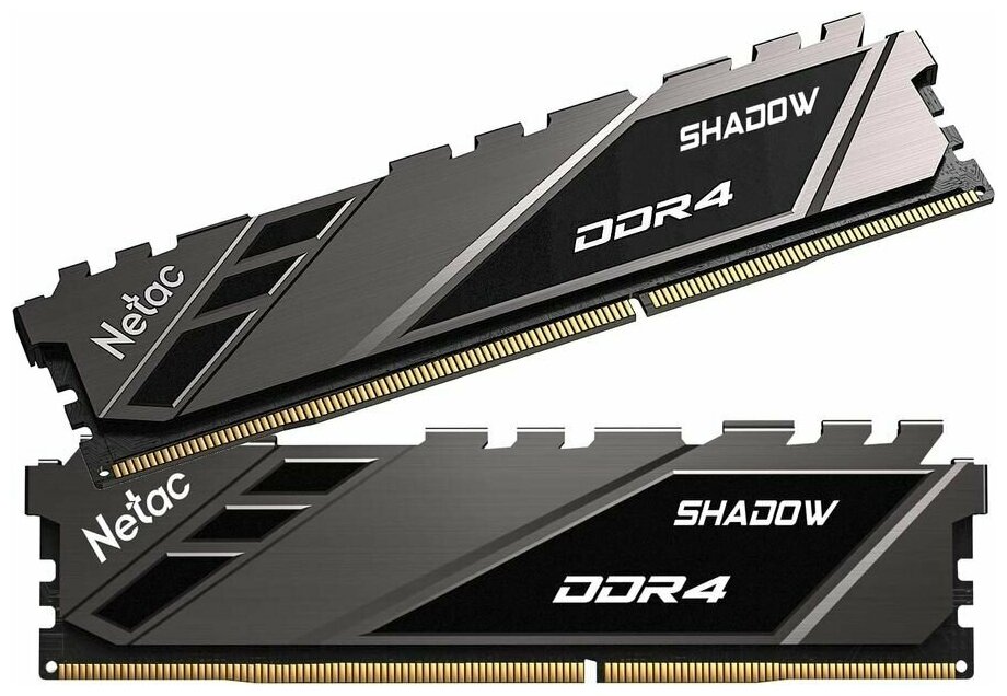 Оперативная память Netac DDR4 2x8Gb 3200MHz Shadow RTL PC4-25600 CL16 DIMM 288-pin 1.35В