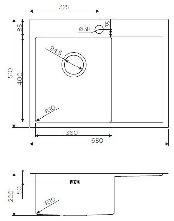 Кухонная мойка Omoikiri Akisame 65-LG-L - фотография № 6