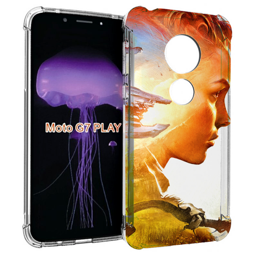 Чехол MyPads Horizon Zero Dawn art для Motorola Moto G7 Play задняя-панель-накладка-бампер чехол mypads horizon zero dawn для infinix hot 12 play задняя панель накладка бампер