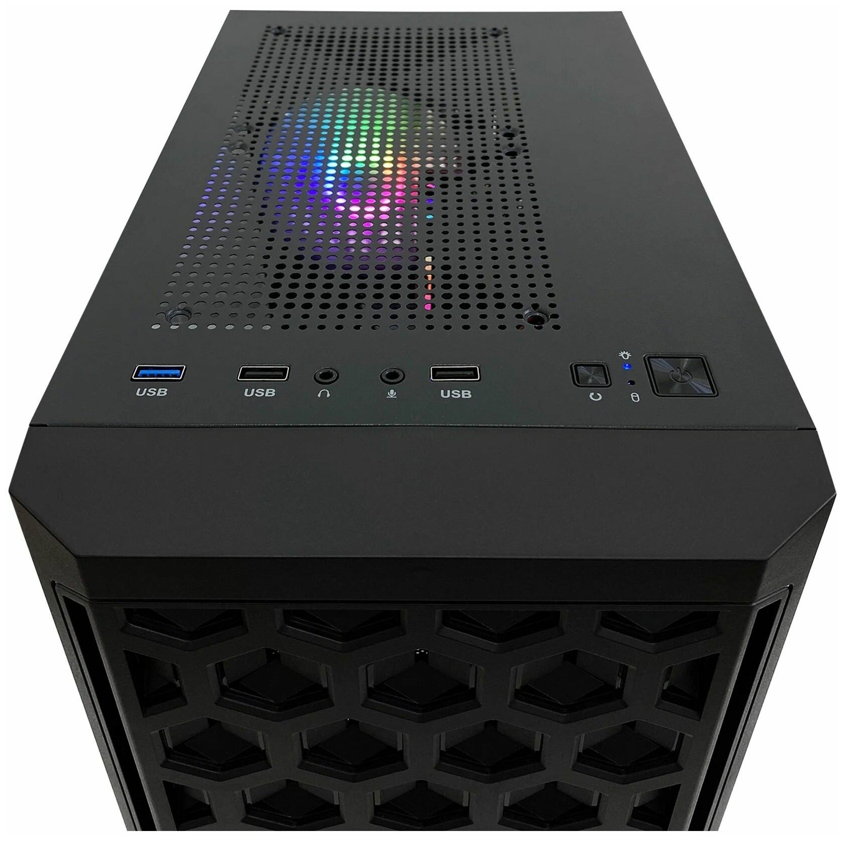 Игровой компьютер Intercom Pro, AMD A8 9600, RAM 16 ГБ, SSD 240 ГБ, AMD Radeon Vega 3), черный