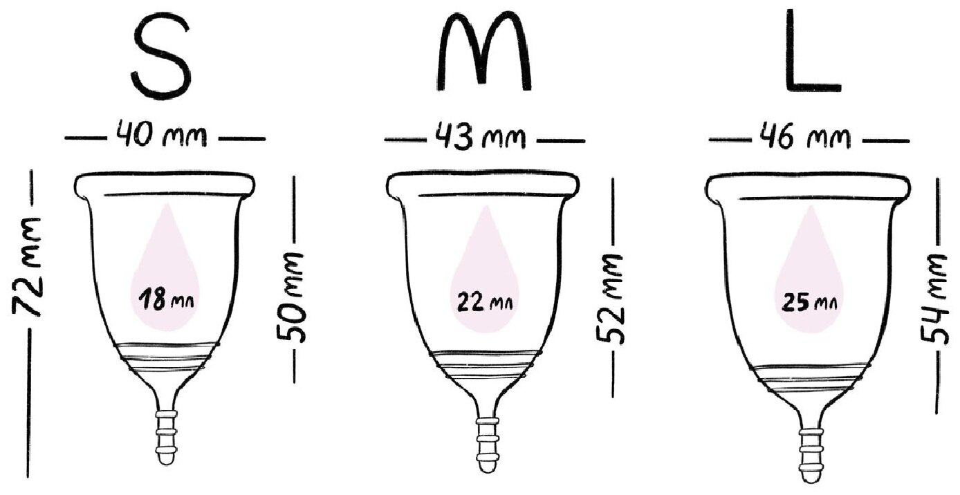 Менструальная чаша LilaCup Практик фиолетовая M
